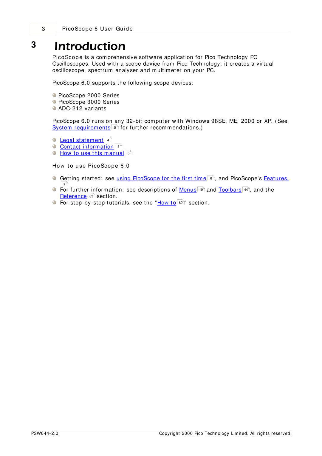 Pico Macom PSW044-2.0 manual Introduction, How to use PicoScope 