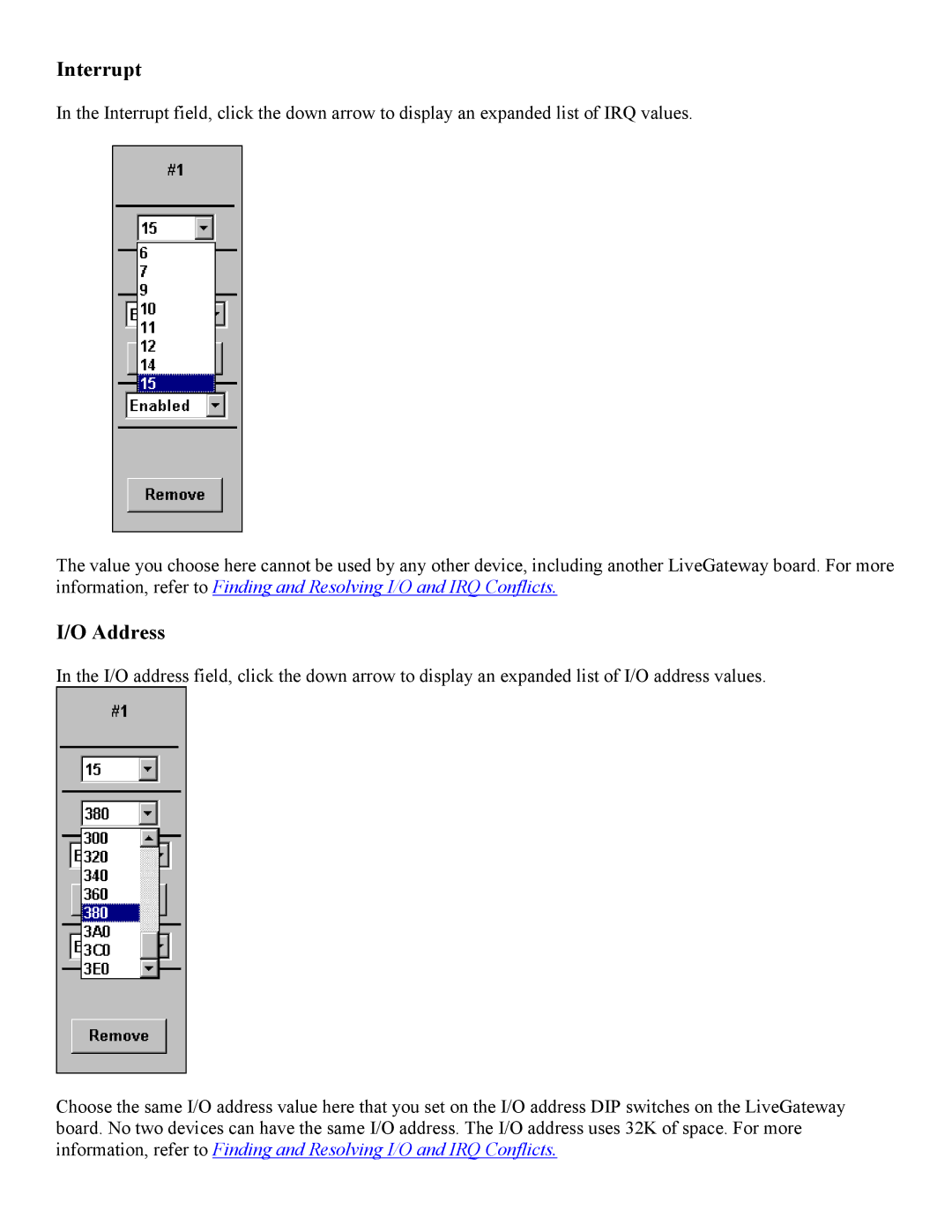 PictureTel 3.1 appendix Interrupt, Address 