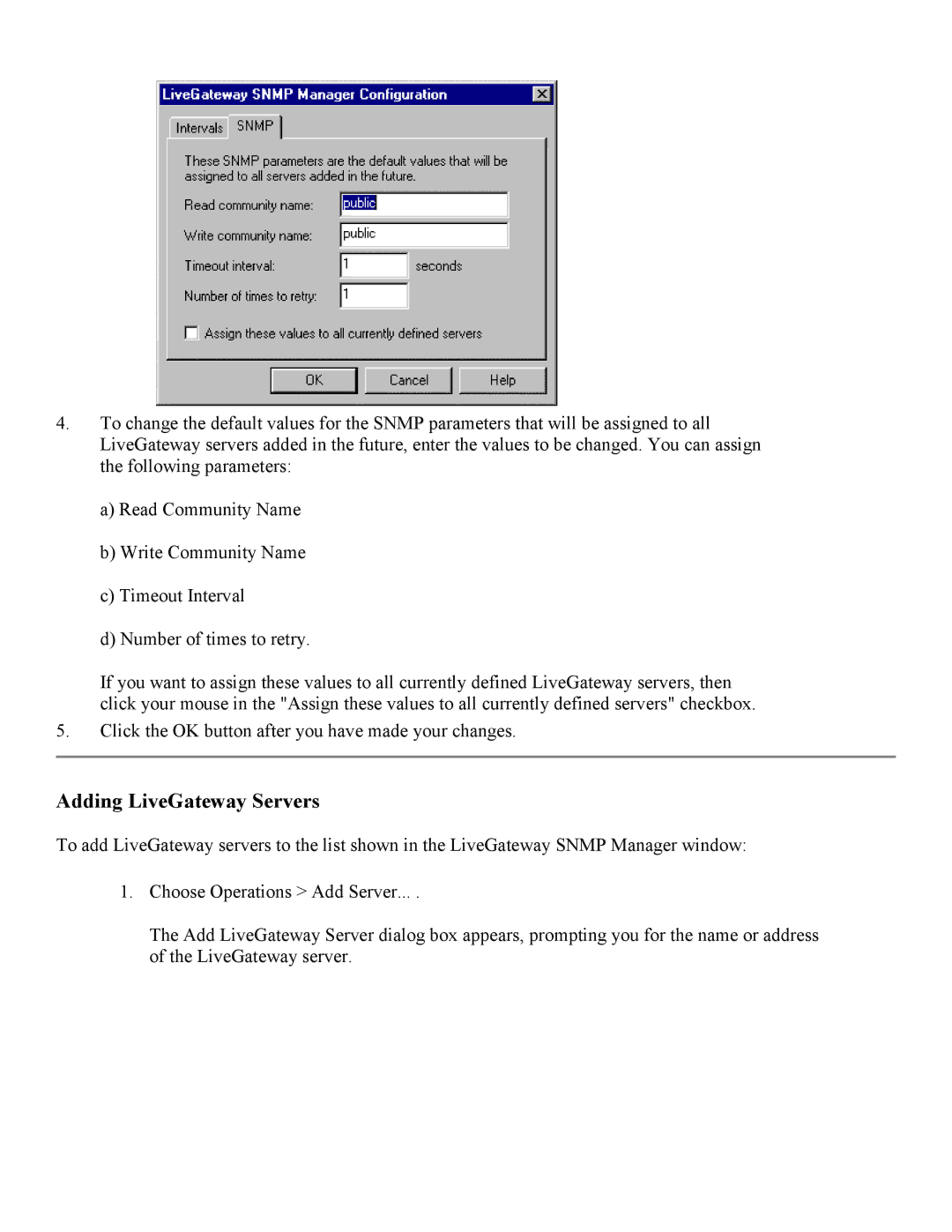 PictureTel 3.1 appendix Adding LiveGateway Servers 