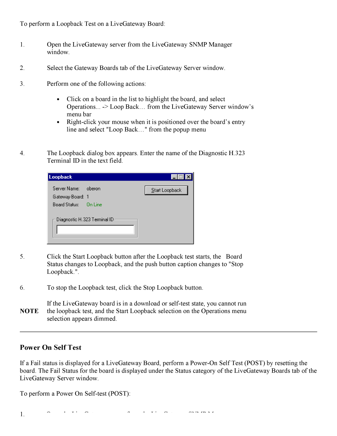 PictureTel 3.1 appendix Power On Self Test, Snmp M 