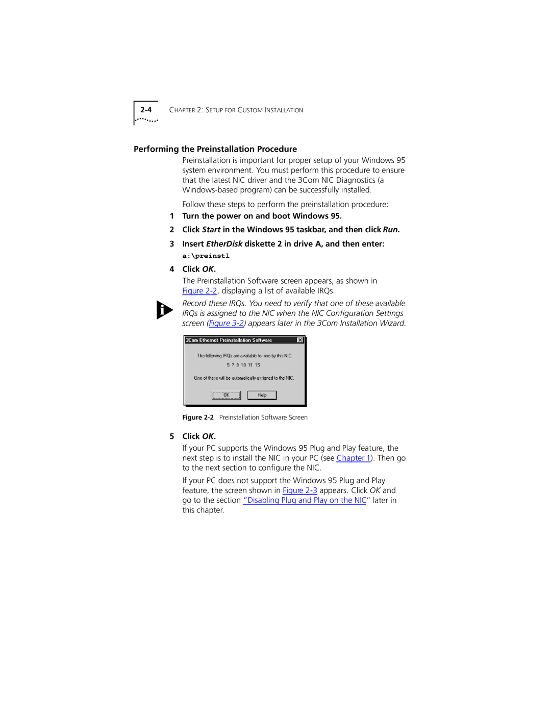 PictureTel III ISA Performing the Preinstallation Procedure, Follow these steps to perform the preinstallation procedure 