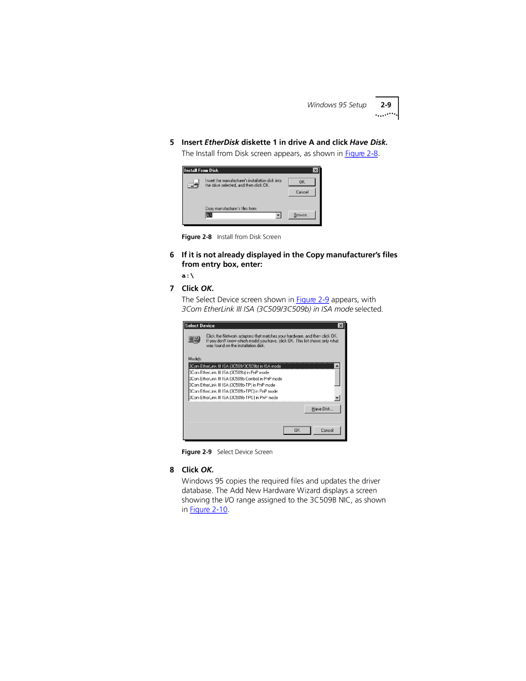 PictureTel III ISA manual 8Install from Disk Screen 