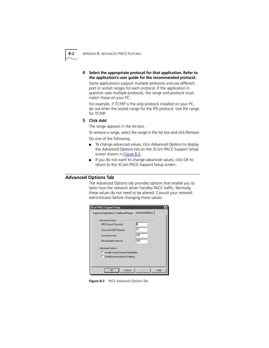 PictureTel III ISA manual Advanced Options Tab, Click Add 