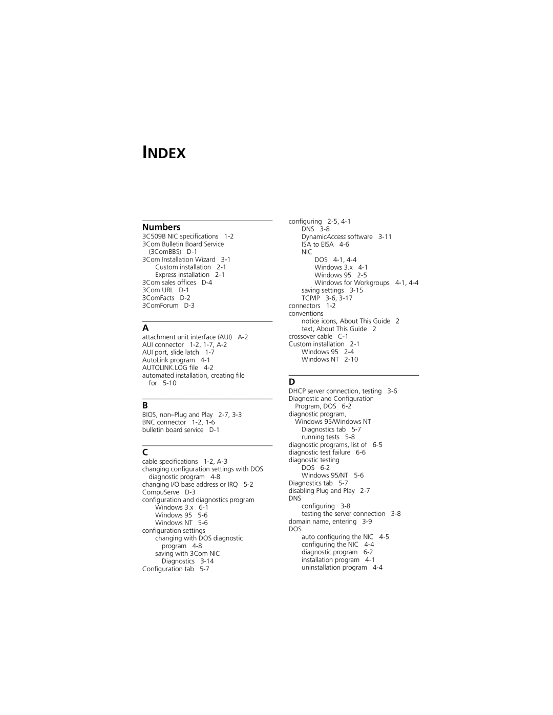 PictureTel III ISA manual Index, Numbers 