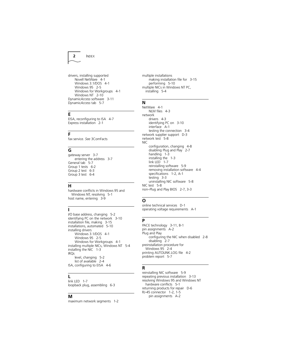 PictureTel III ISA manual Index 