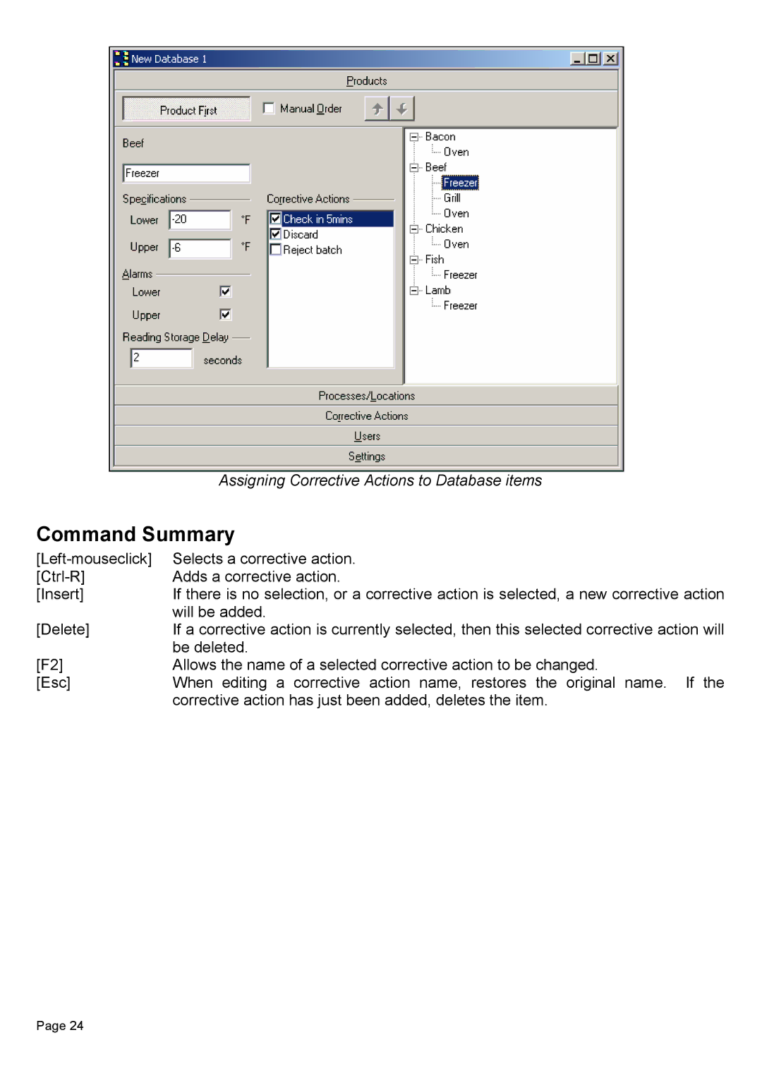 Piega 1.6 user manual Command Summary 