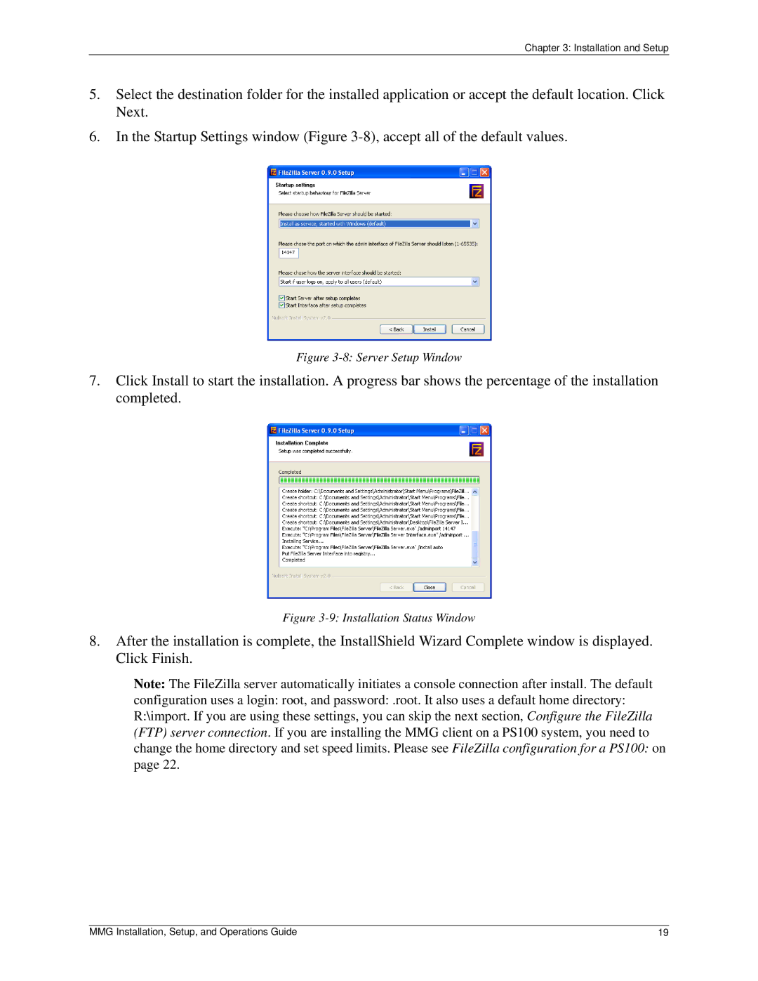 Pinnacle Design 37T100105 manual Server Setup Window 