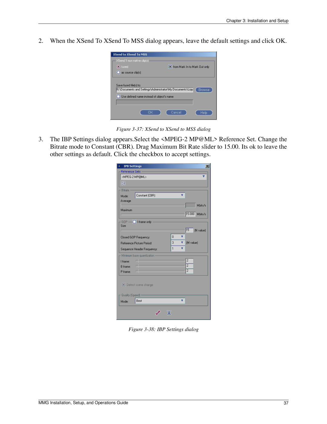 Pinnacle Design 37T100105 manual XSend to XSend to MSS dialog 