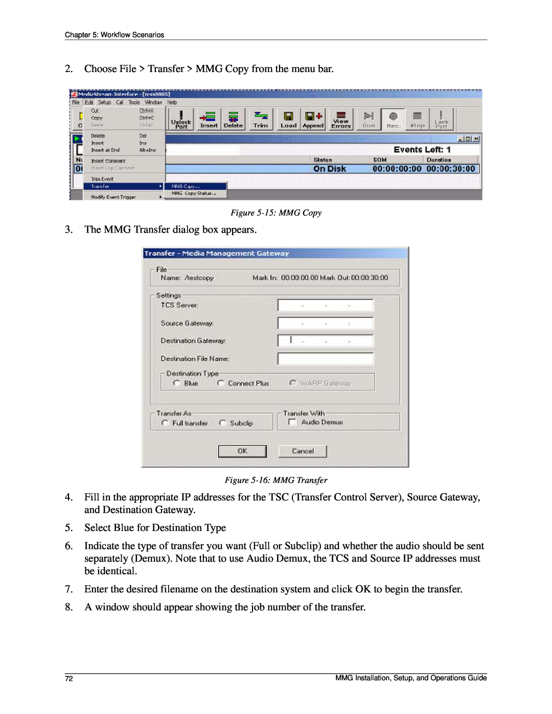 Pinnacle Design 37T100105 manual Choose File Transfer MMG Copy from the menu bar 
