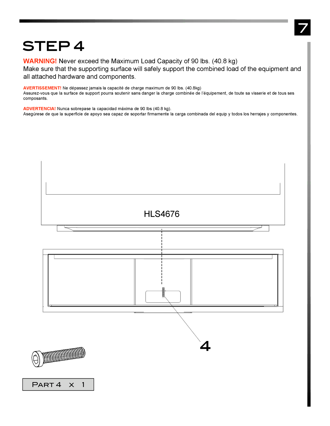 Pinnacle Design TR4676WA manual HLS4676 