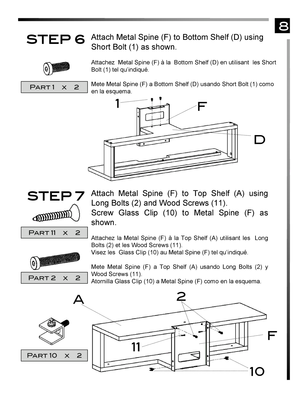 Pinnacle Design TR4676WA manual Part 11 x Part 2 x 