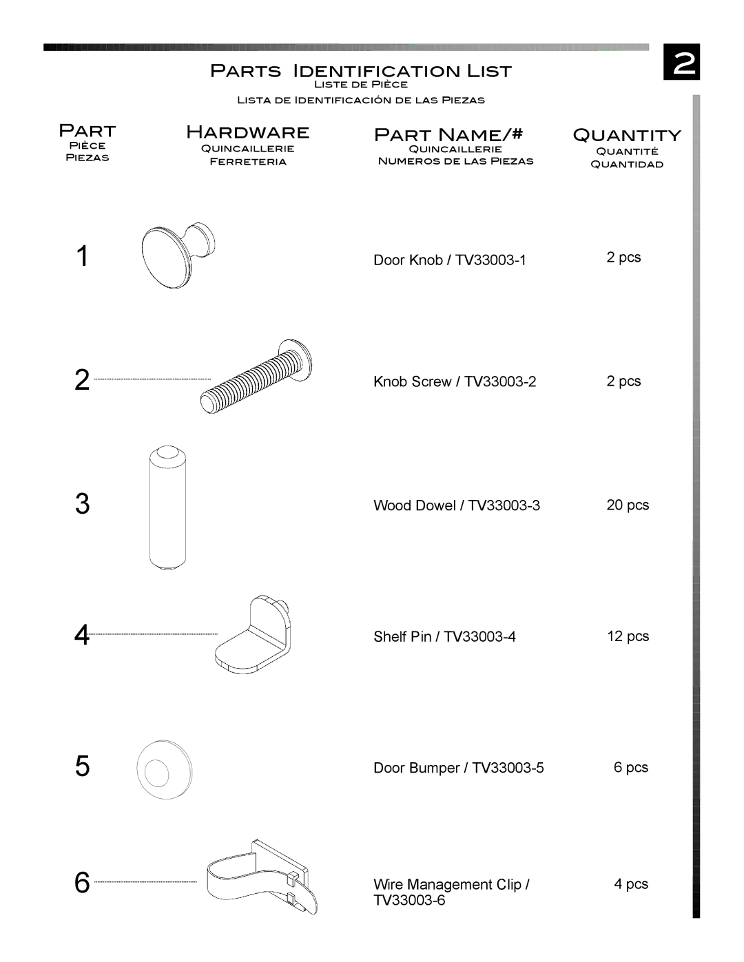 Pinnacle Design TV33003 manual Part 