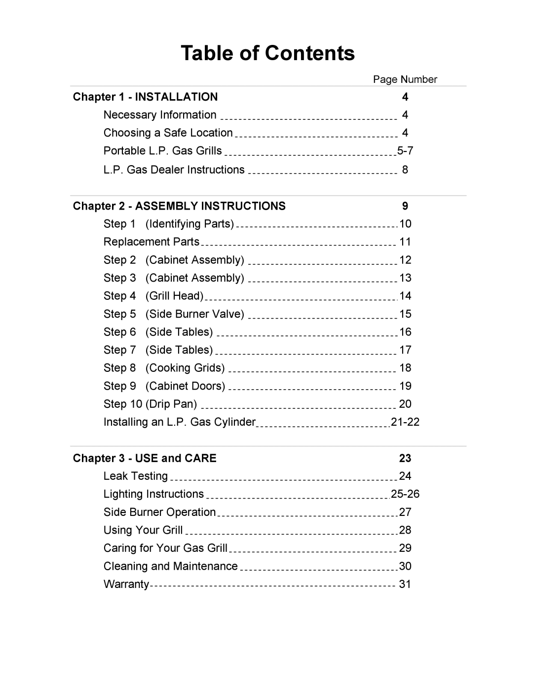 Pinnacle Speakers TG475-2 owner manual Table of Contents 