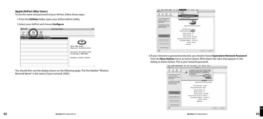 Pinnacle Speakers Wireless Network Music Player manual Apple AirPort Mac Users 