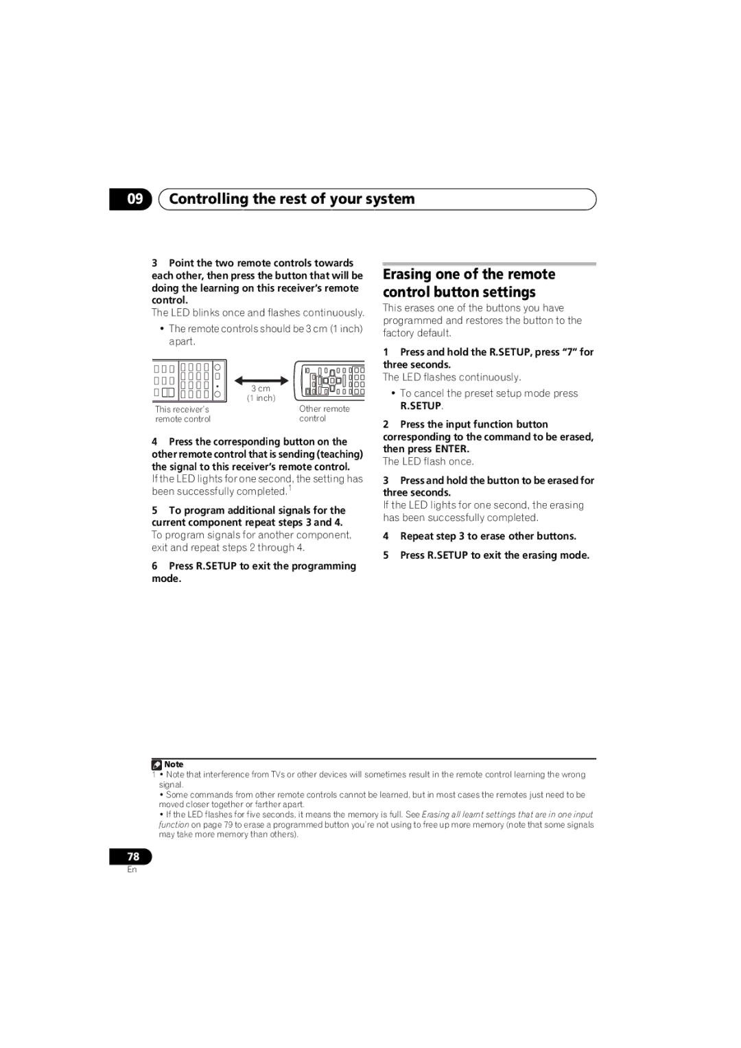 Pioneer 1020 manual Controlling the rest of your system, Erasing one of the remote control button settings 