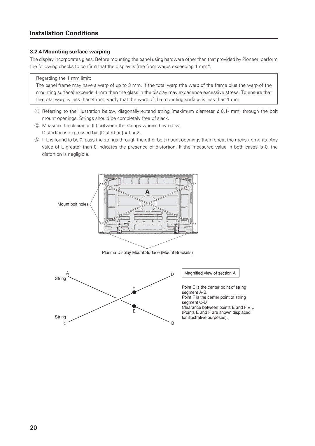 Pioneer 12 technical manual Mounting surface warping 