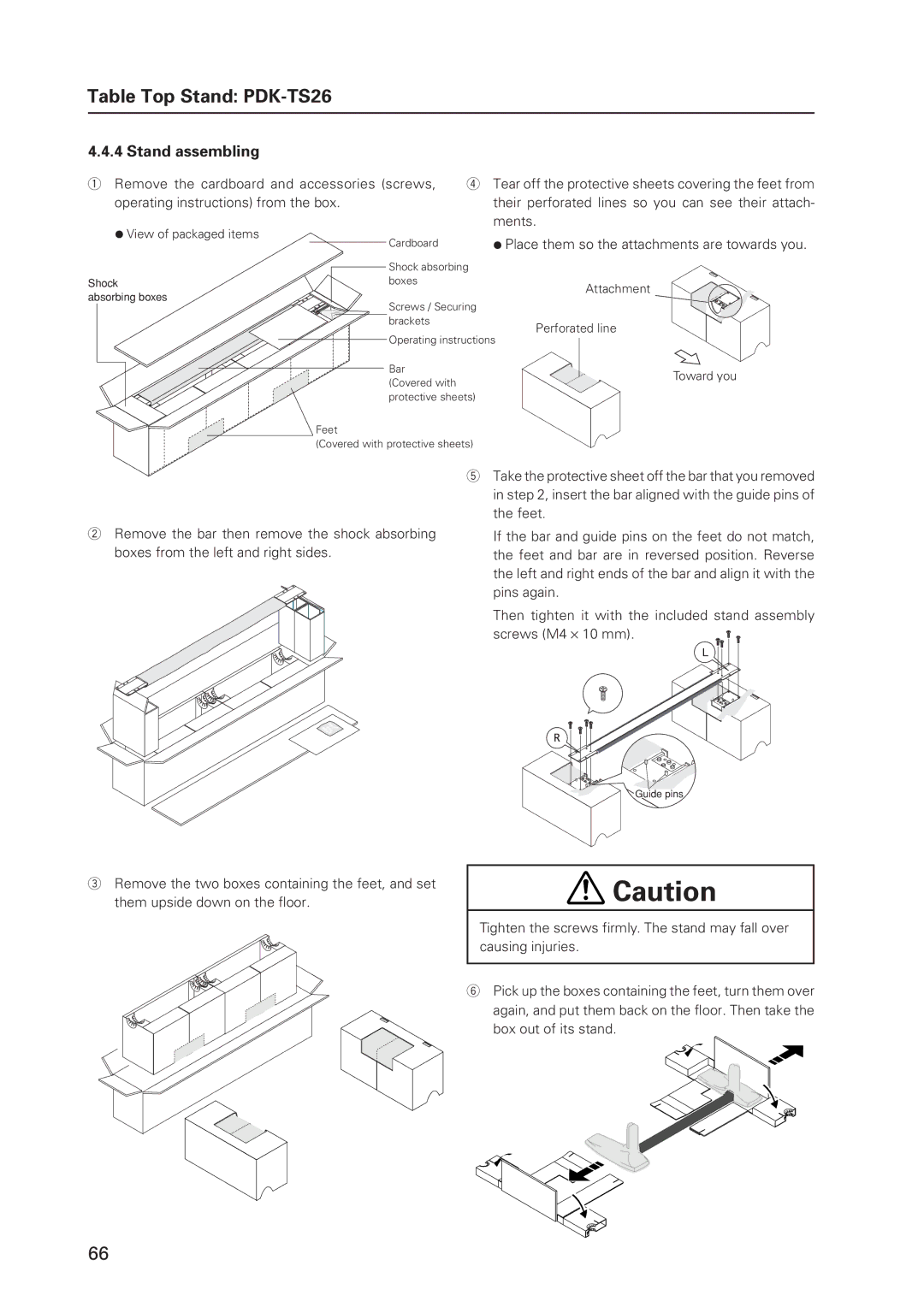 Pioneer 12 technical manual Stand assembling 