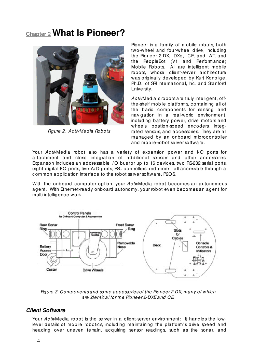 Pioneer 2 / PeopleBot manual What Is Pioneer?, Client Software 