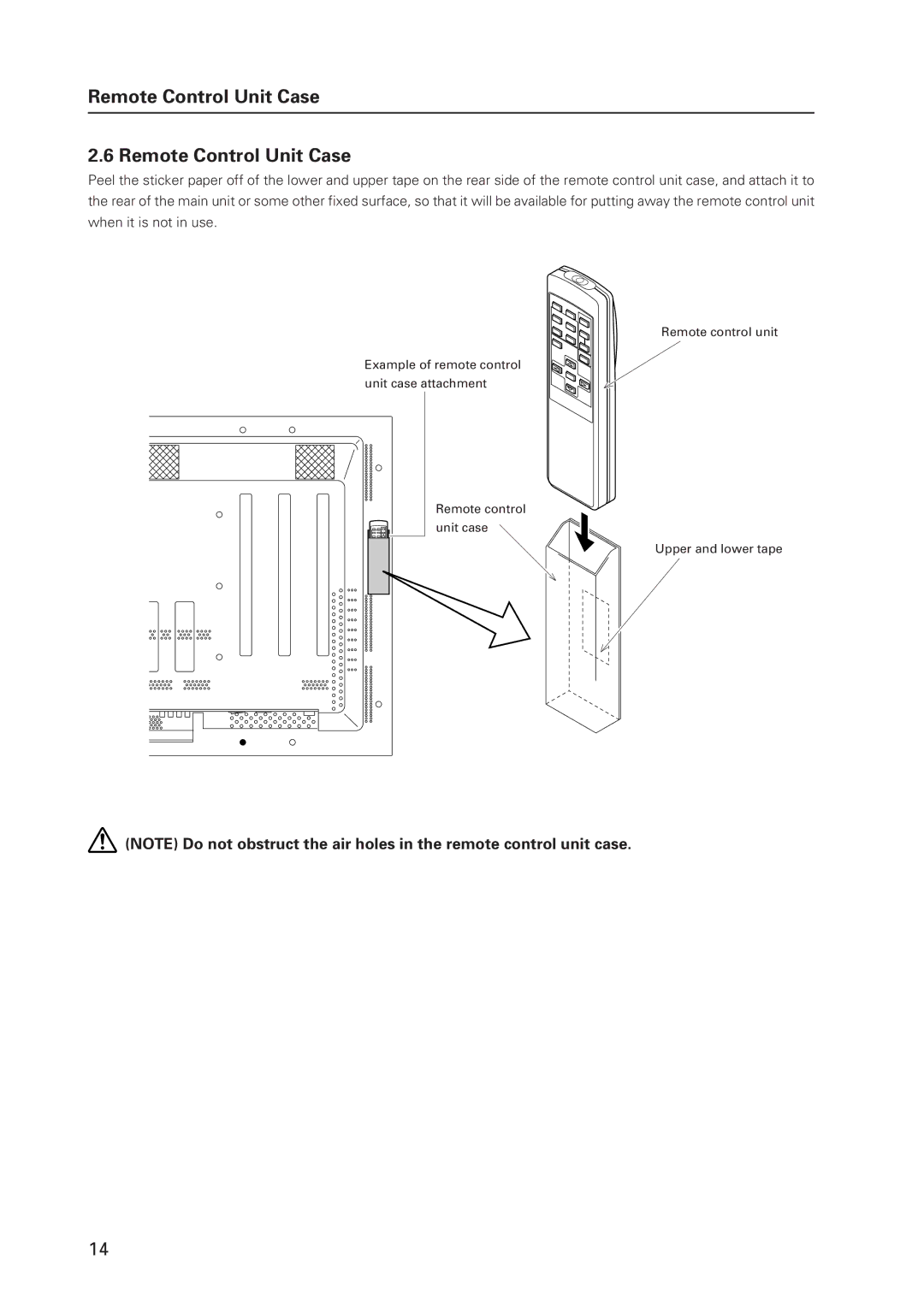 Pioneer 502MX technical manual Remote Control Unit Case 