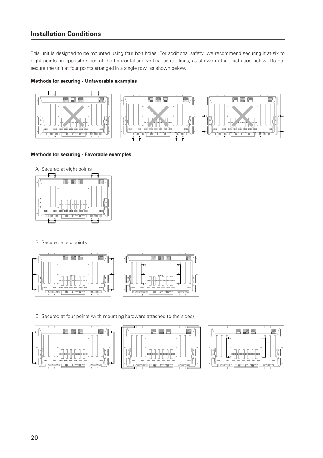 Pioneer 502MX technical manual Installation Conditions 