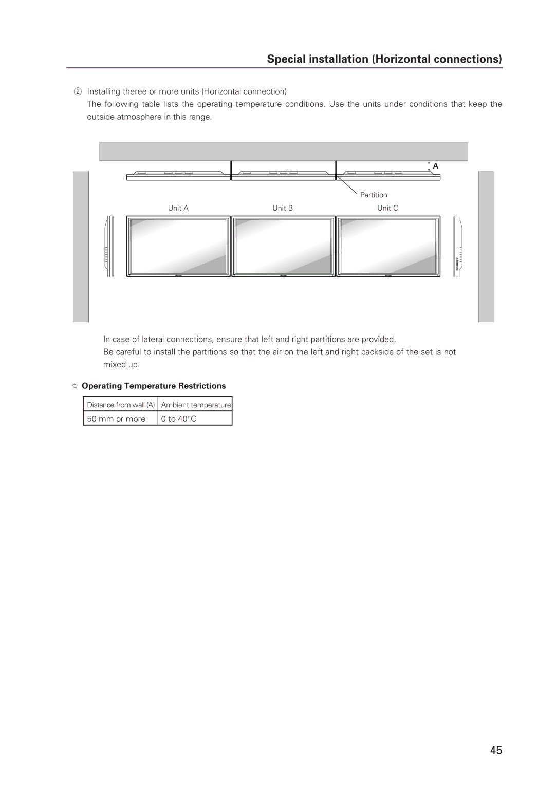 Pioneer 502MX technical manual Partition Unit a Unit B Unit C 