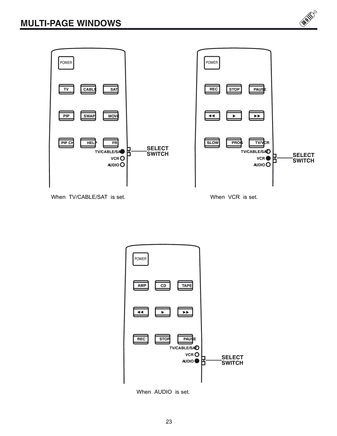 Pioneer 61SBX59B, 53SBX59B manual MULTI-PAGE Windows, Select 