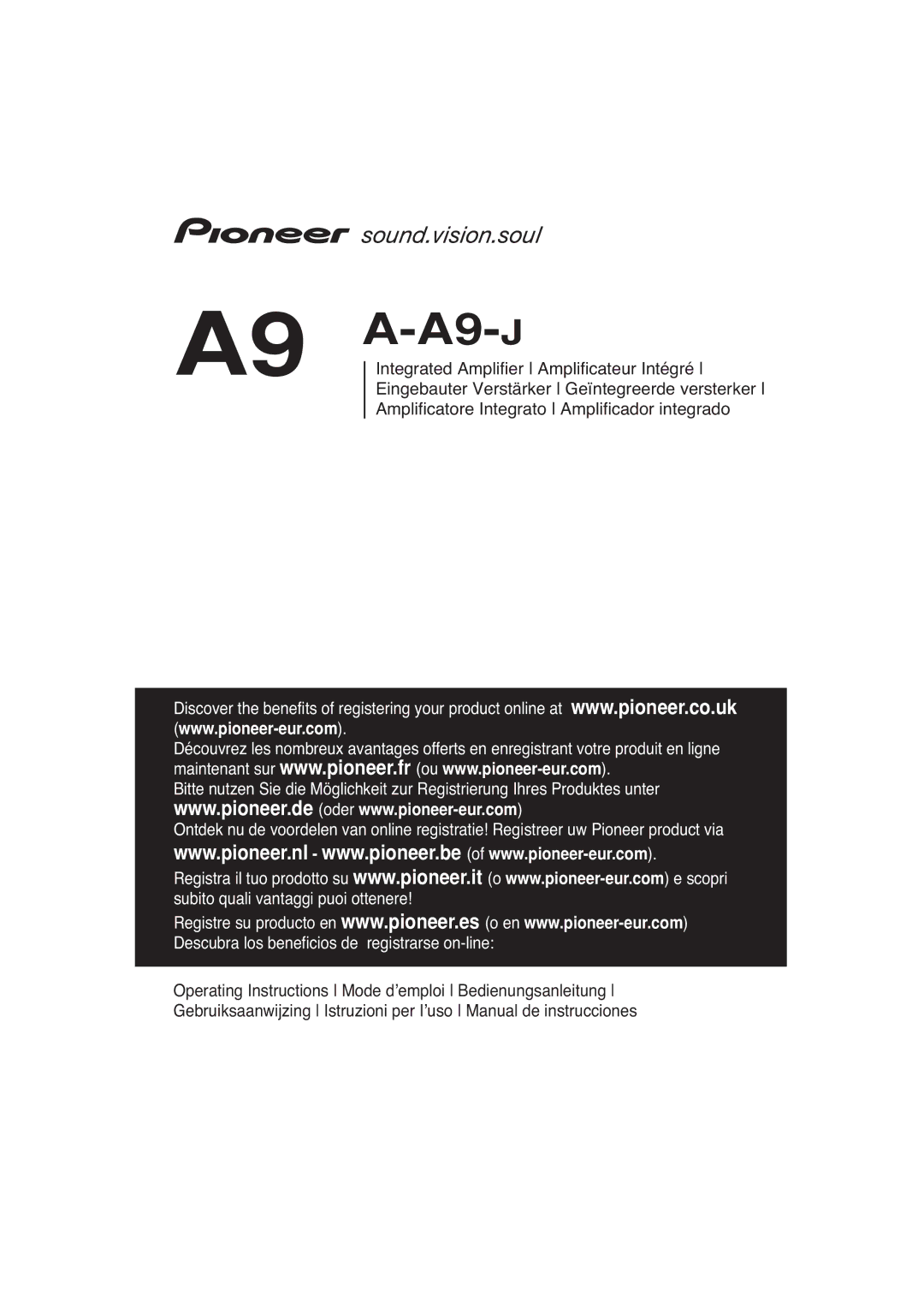 Pioneer manual A9 A-A9-J 