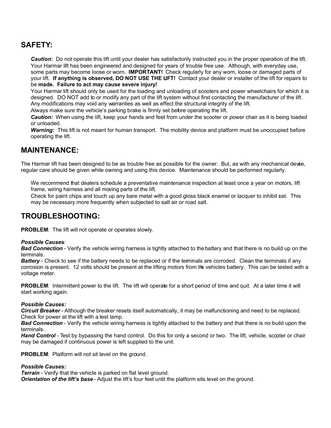 Pioneer AL600 owner manual Safety 