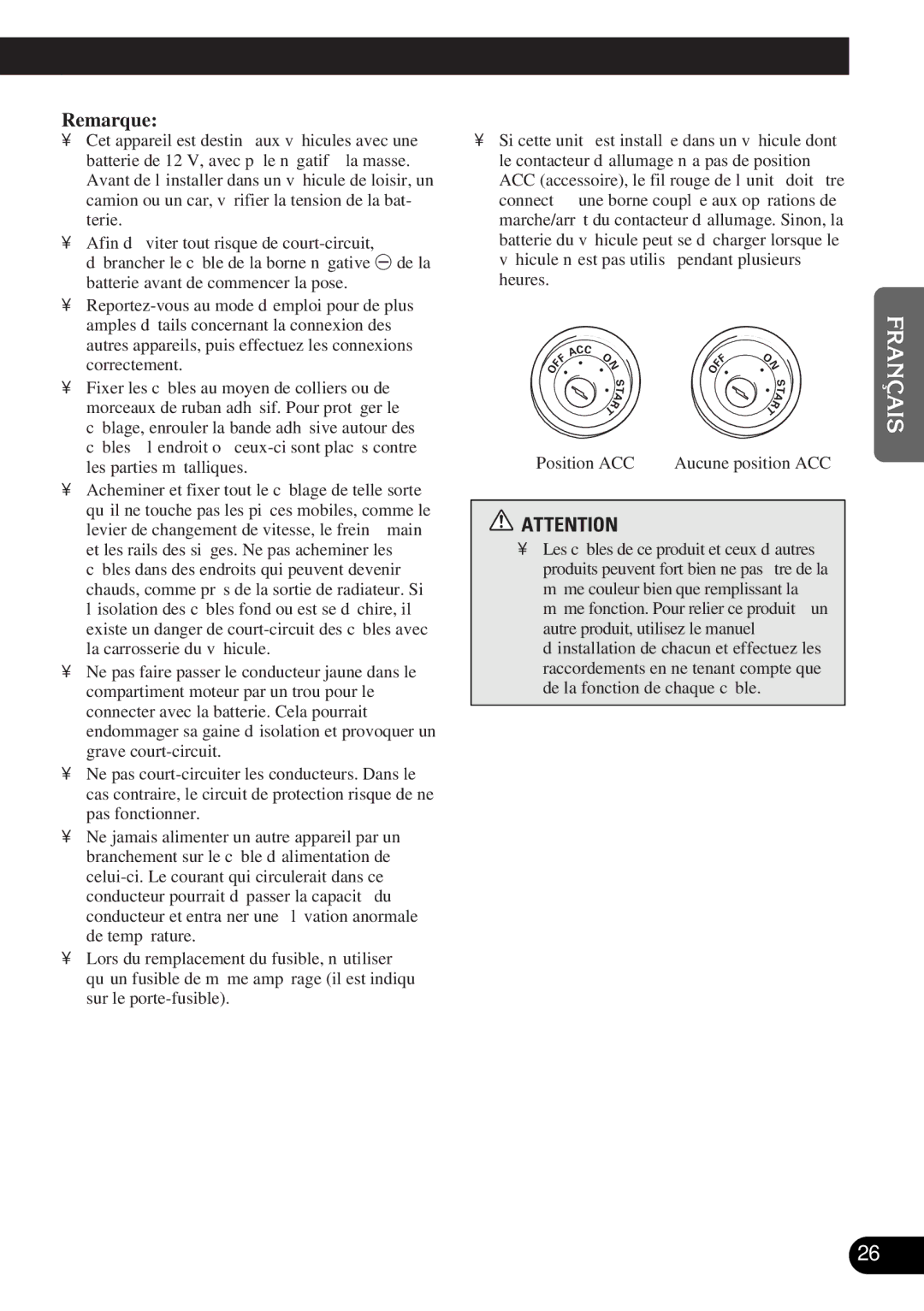 Pioneer AVD-W6000 owner manual De la fonction de chaque câble 