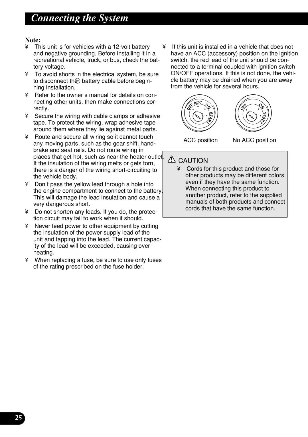 Pioneer AVD-W6210 owner manual Cords that have the same function 