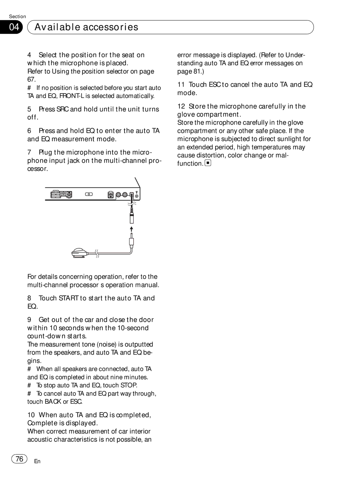 Pioneer AVH-P4050DVD operation manual 76 En 