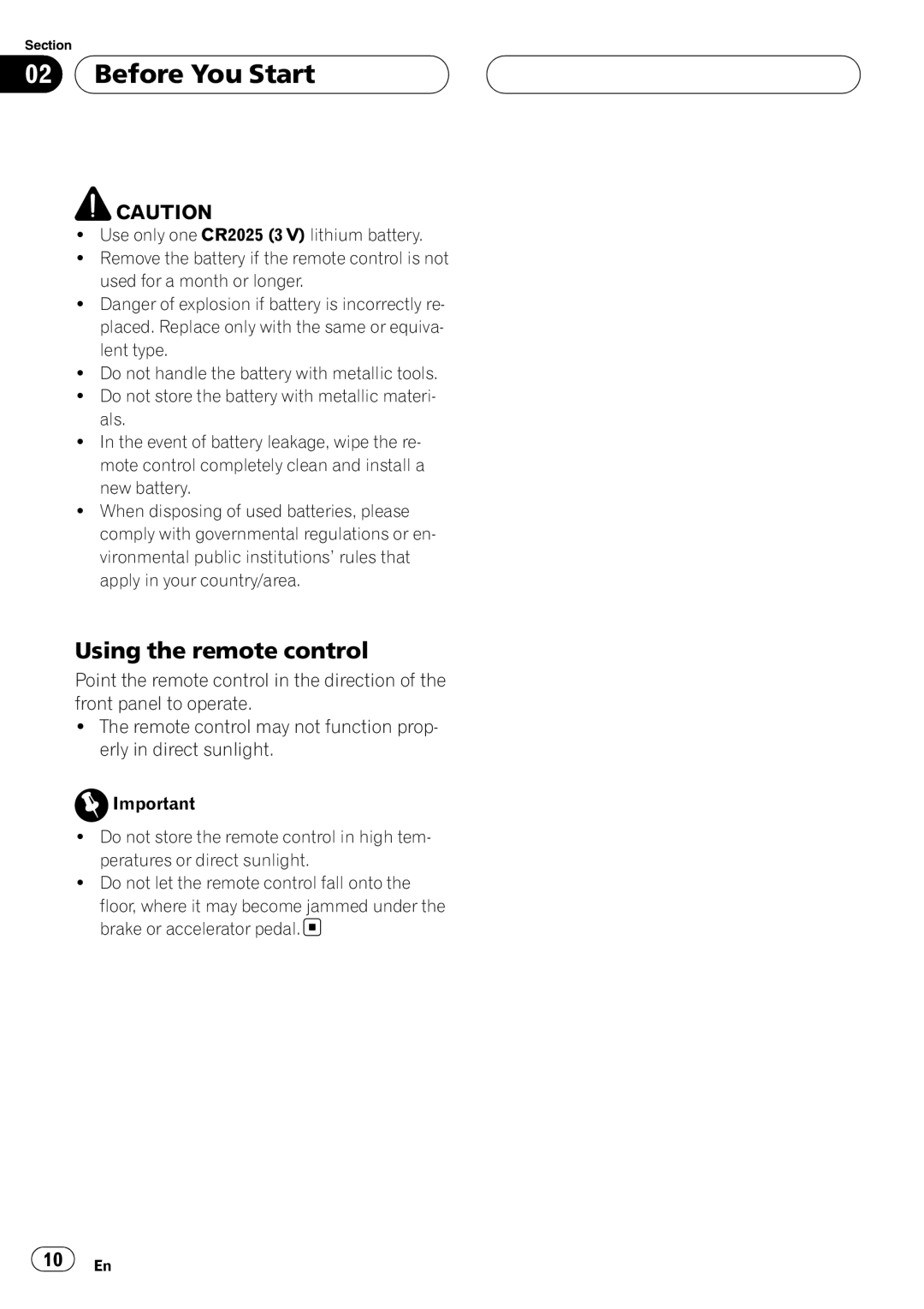 Pioneer AVH-P4950DVD operation manual Using the remote control 