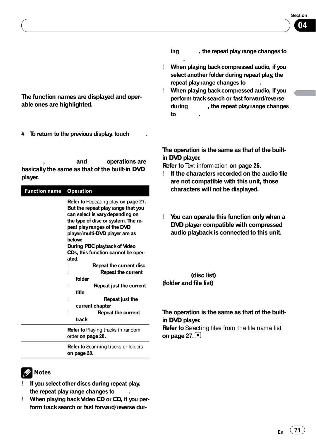 Pioneer AVH-P5000DVD operation manual Displaying text information of an audio file, Selecting files from the file name list 