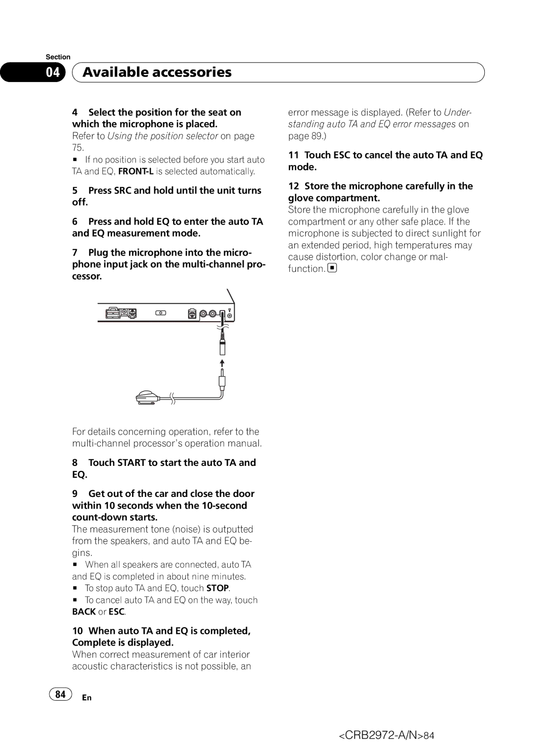 Pioneer AVH-P5100DVD operation manual CRB2972-A/N84 