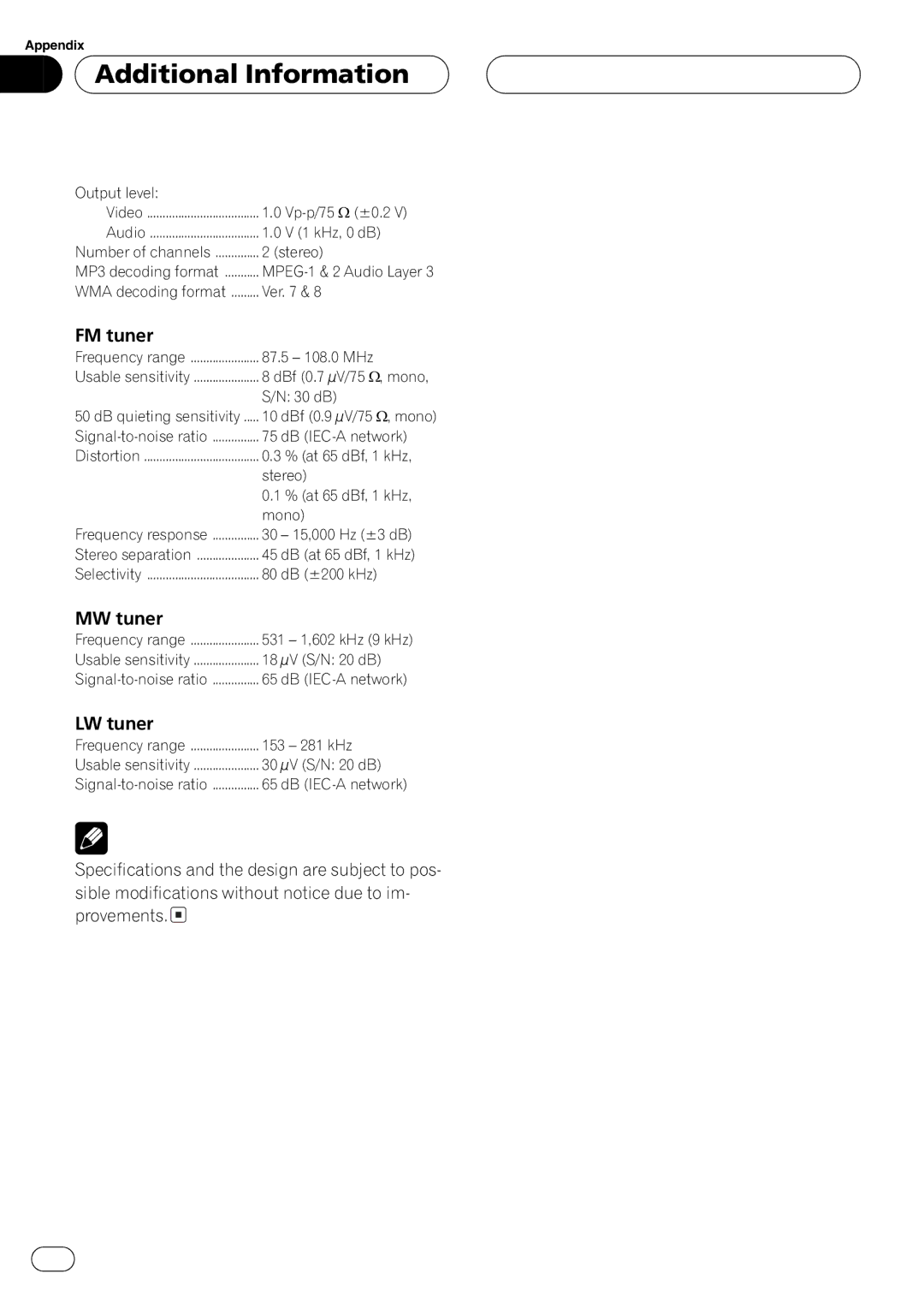 Pioneer AVH-P5700DVD operation manual 