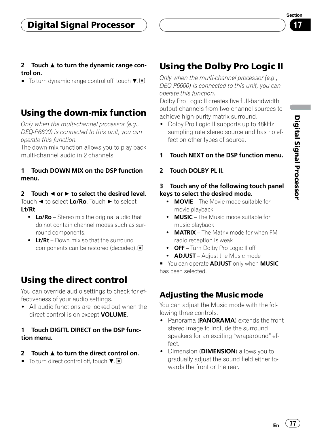 Pioneer AVH-P5700DVD operation manual 