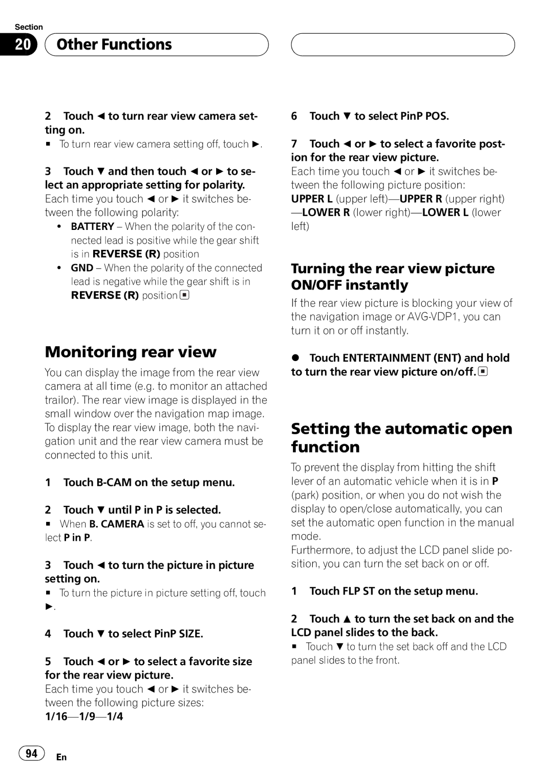 Pioneer AVH-P5700DVD operation manual 