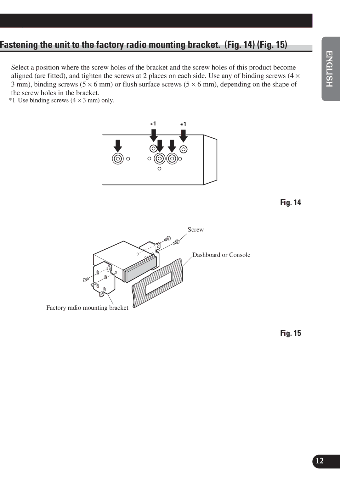 Pioneer AVH-P6400CD installation manual English Español Deutsch Français Italiano Nederlands 