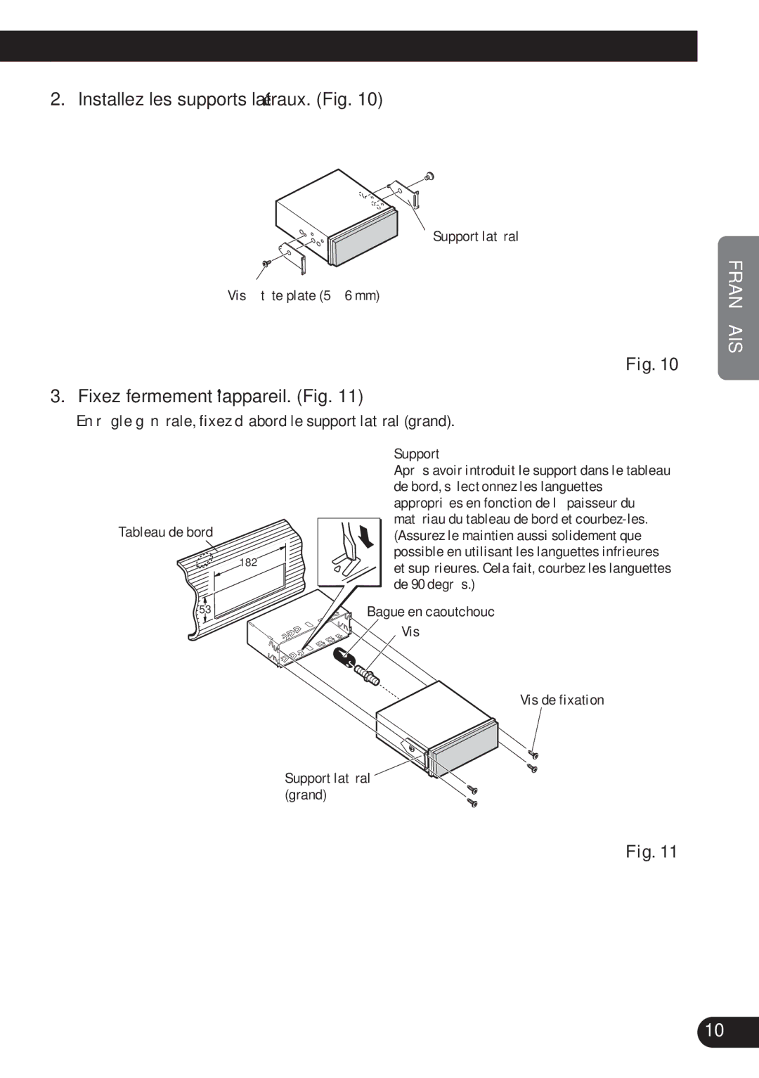 Pioneer AVH-P6400CD installation manual Deutsch Français, Italiano Nederlands 