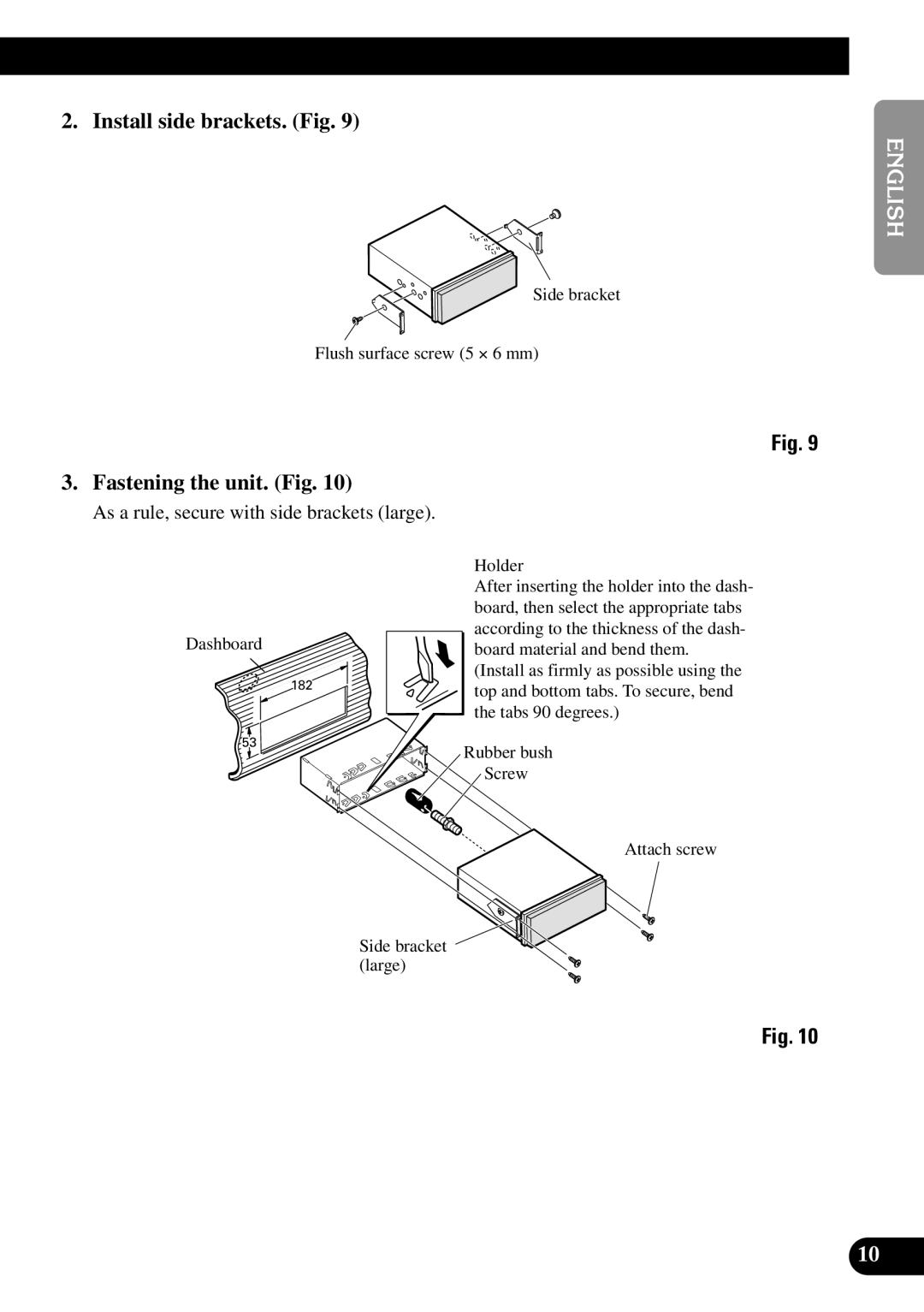 Pioneer AVH-P6450CD installation manual Deutsch Français Italiano Nederlands, Holder 