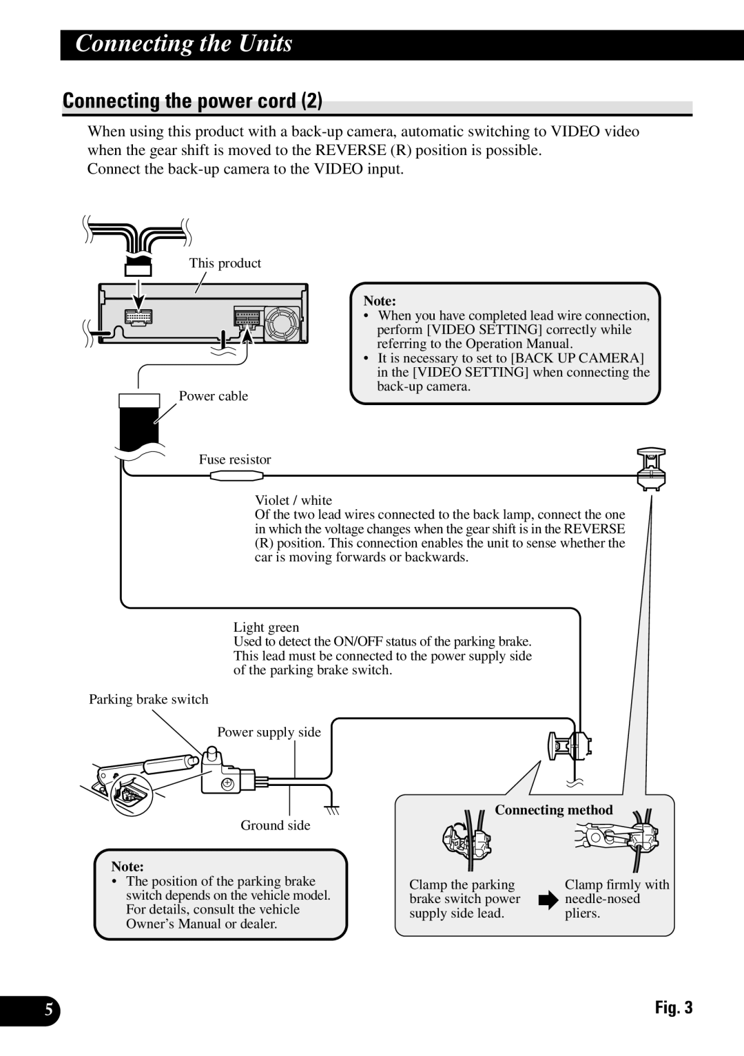 Pioneer AVH-P6450CD installation manual Connecting method 