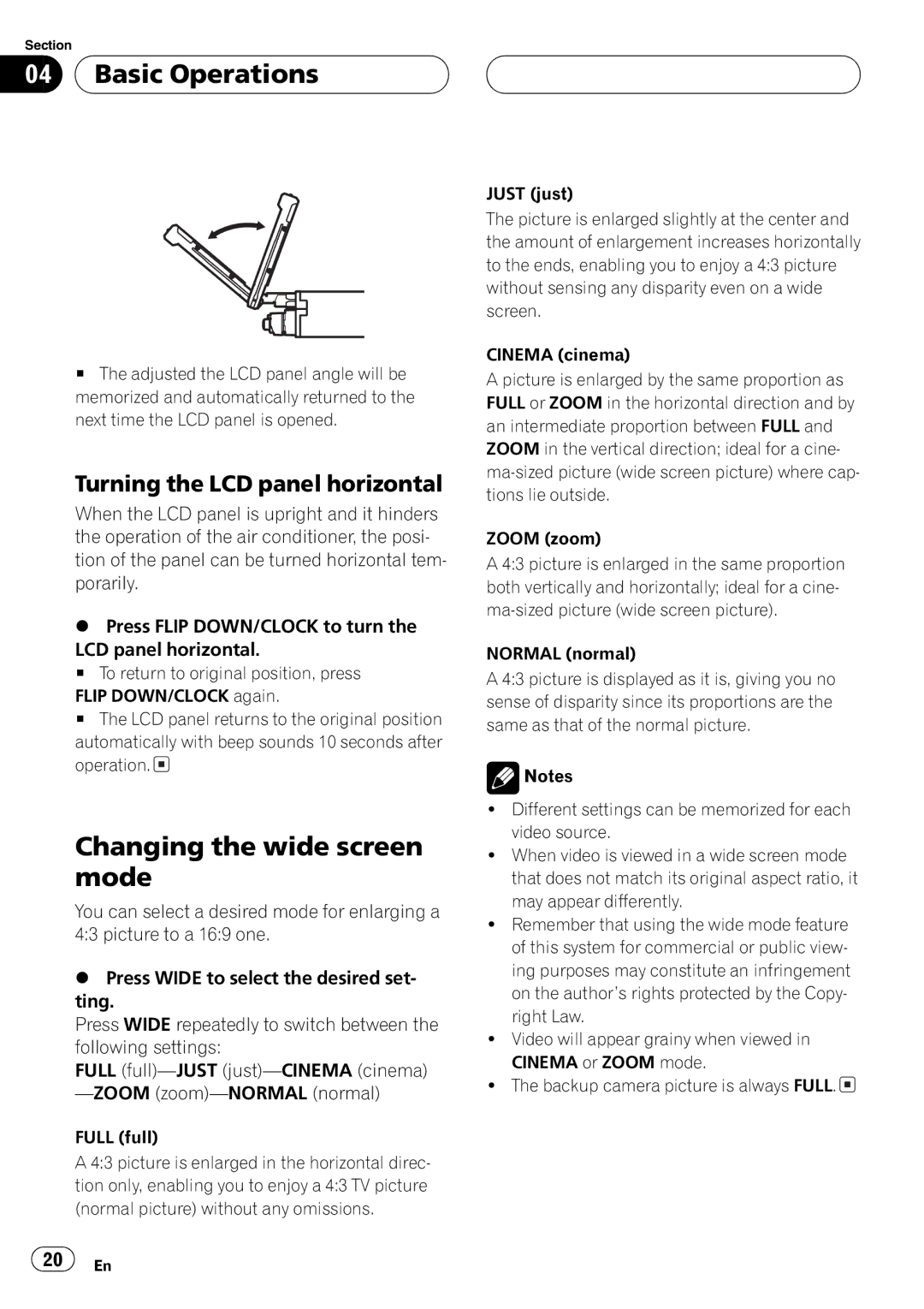 Pioneer AVH-P6550DVD operation manual 