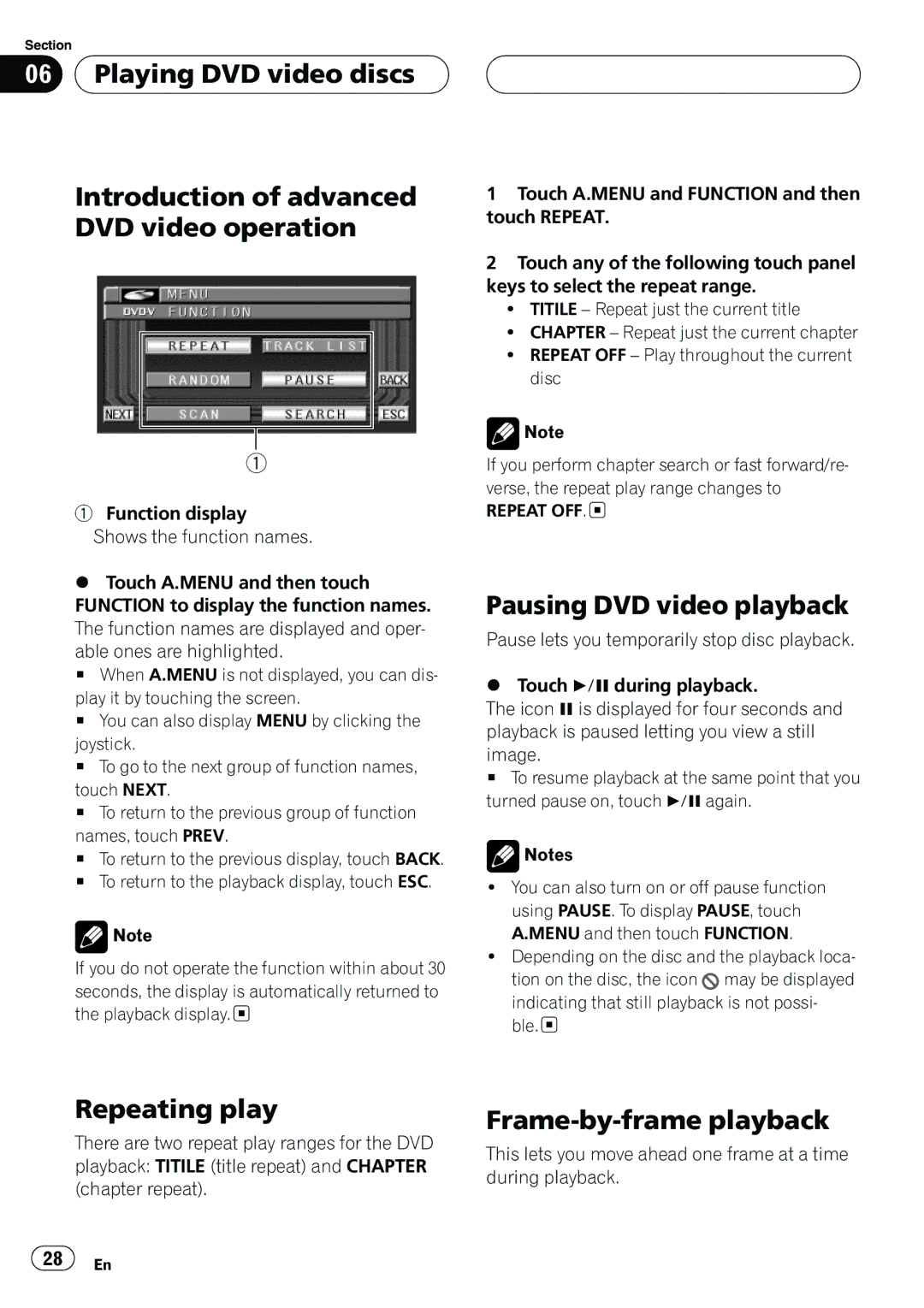 Pioneer AVH-P6550DVD operation manual 