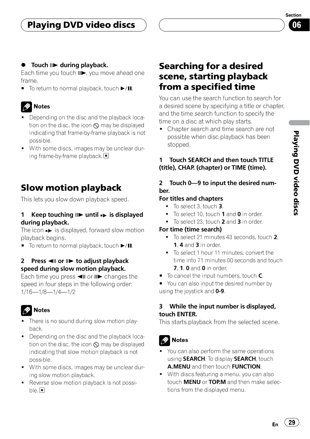 Pioneer AVH-P6550DVD operation manual 