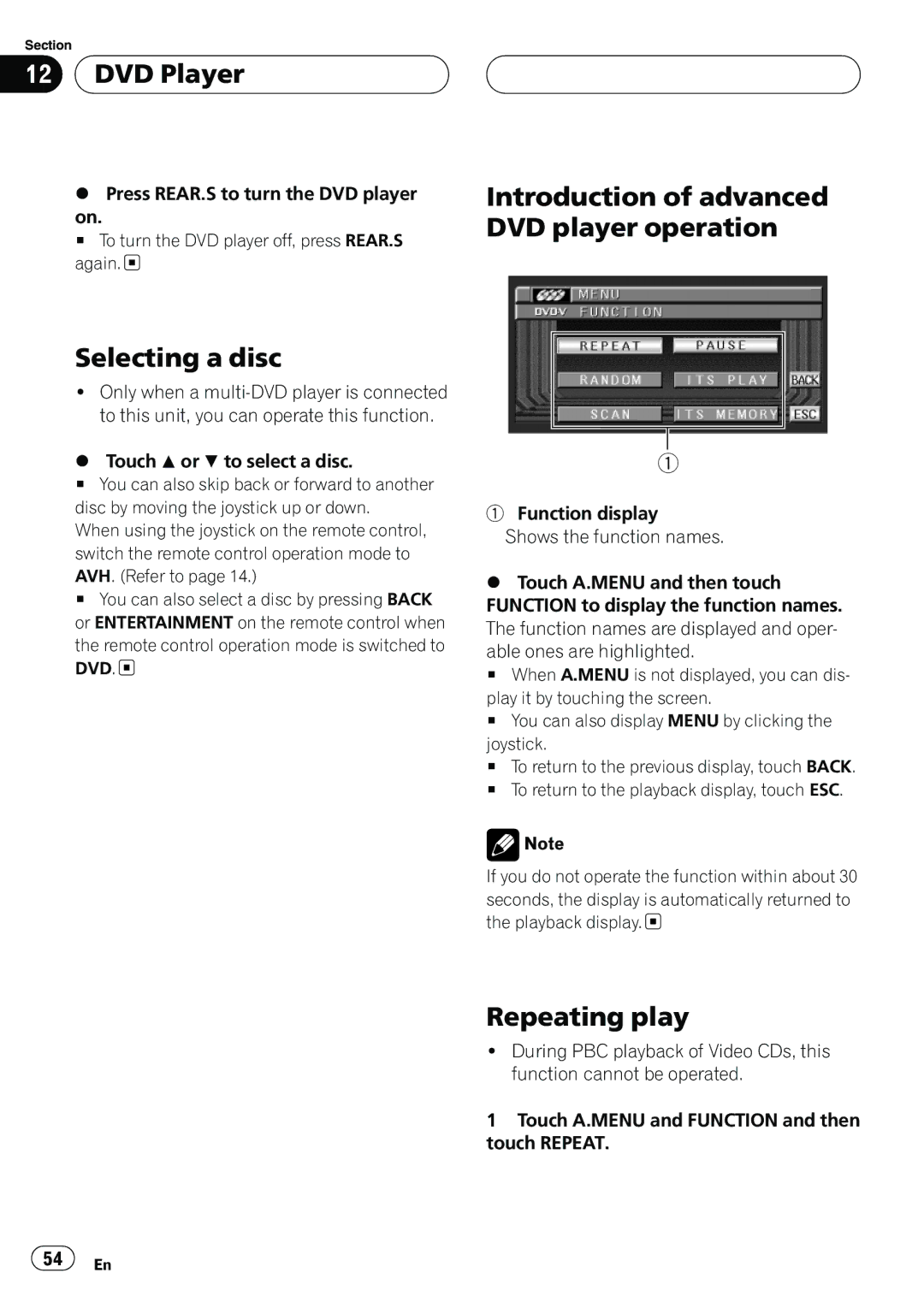 Pioneer AVH-P6550DVD operation manual 