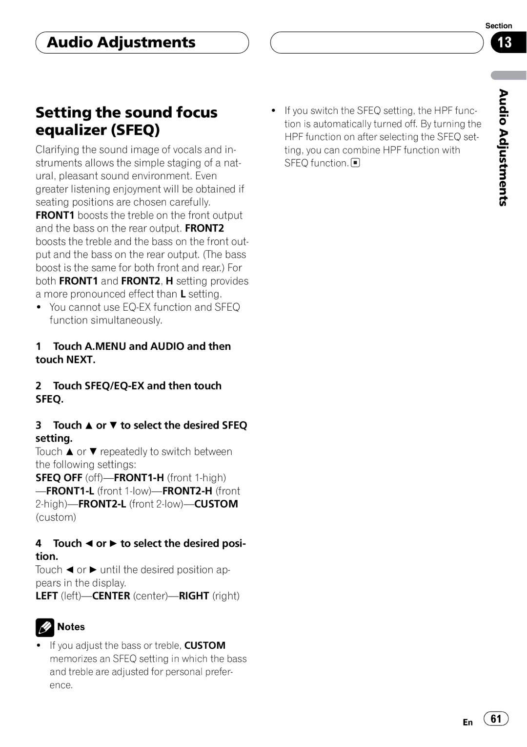 Pioneer AVH-P6550DVD operation manual 