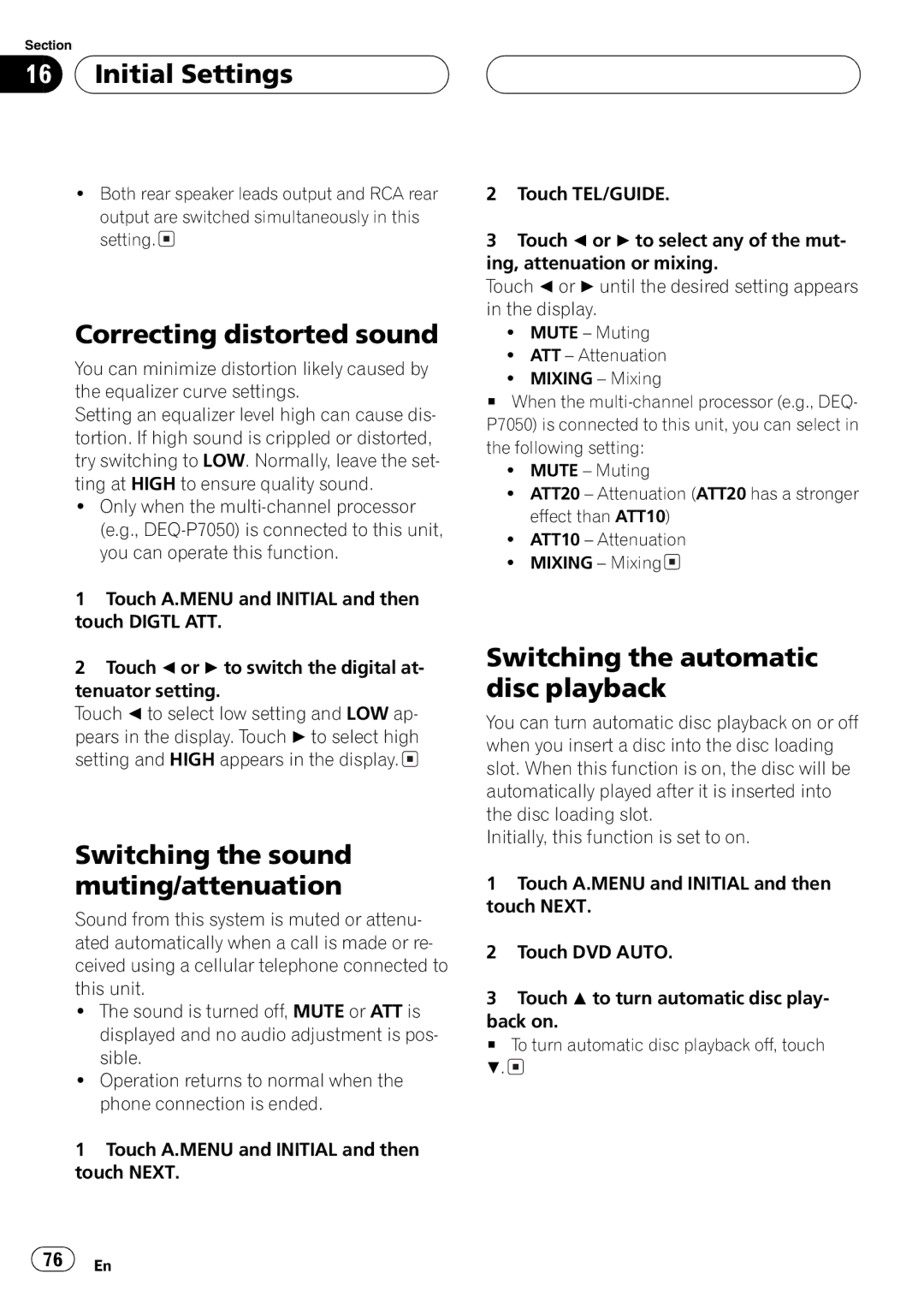 Pioneer AVH-P6550DVD operation manual 