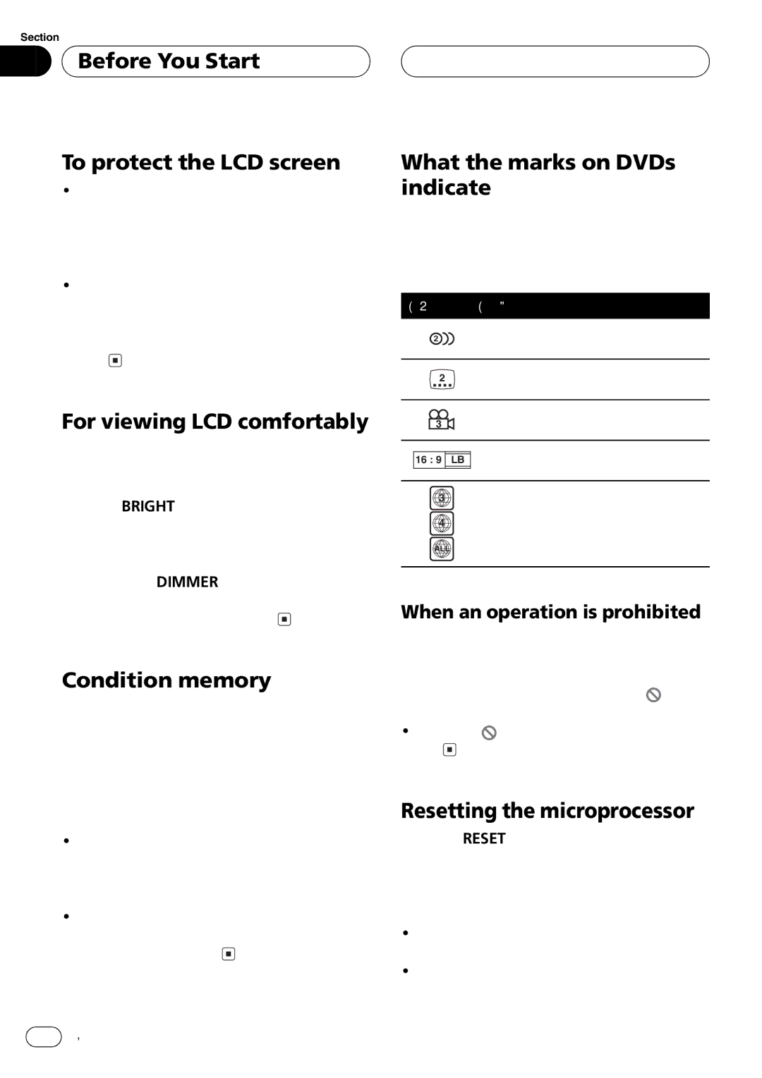 Pioneer AVH-P6550DVD operation manual All 