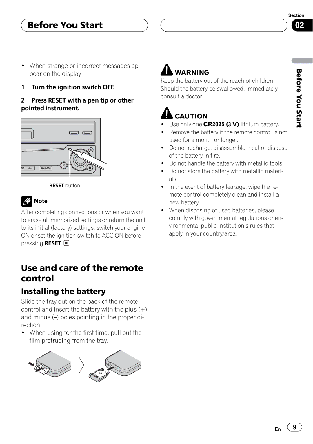 Pioneer AVH-P6550DVD operation manual 