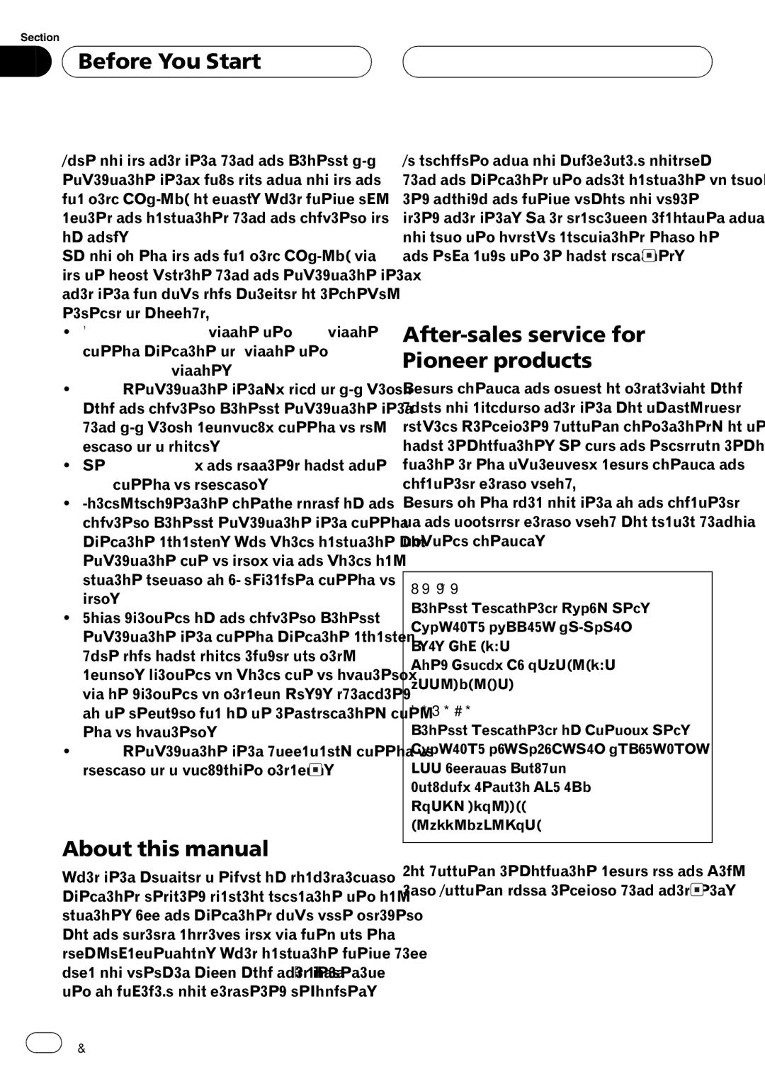 Pioneer AVH-P6600DVD operation manual 